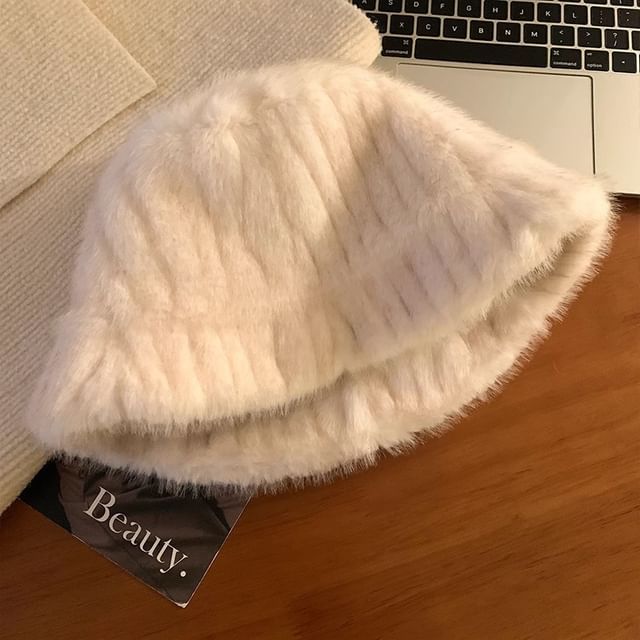 Hat Plain Fluffy Bucket