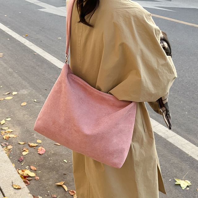 Tote Suede Bag Faux Plain