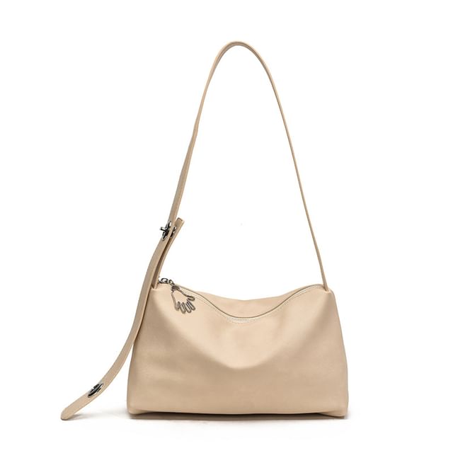 Faux Plain Bag Shoulder Leather