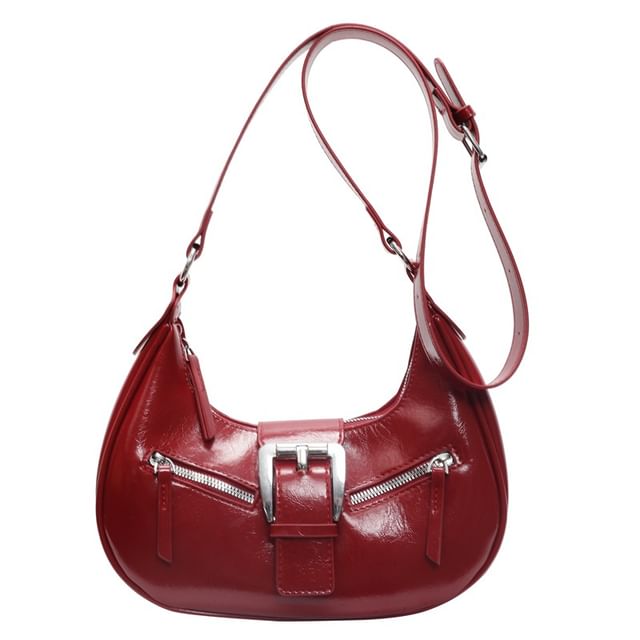 Shoulder Bag Bucked Leather Faux