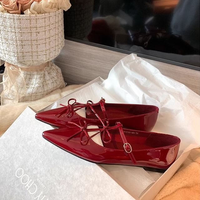 Pointed Jane Flats Bow Mary