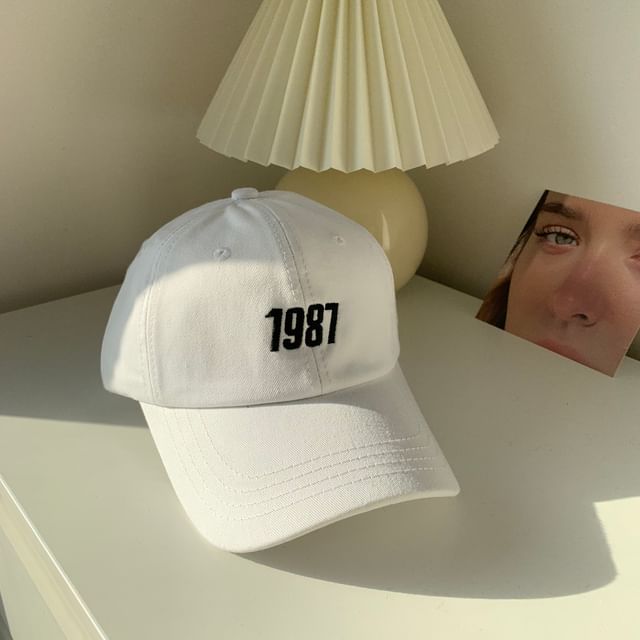 Baseball Number Embroidered Cap