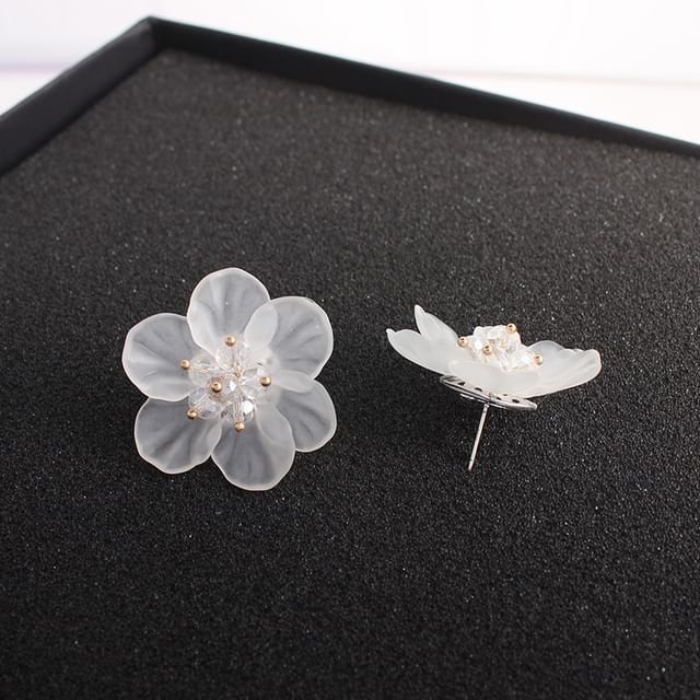 / Flower Stud Clip-On Earring Ear