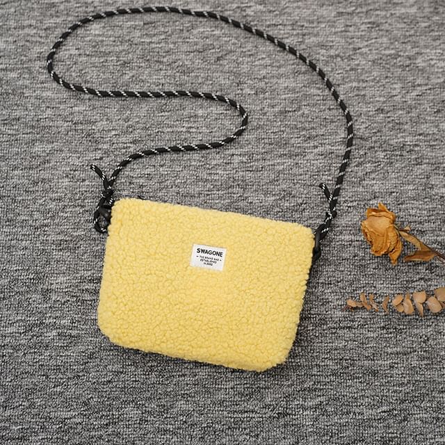 Fleece Applique Bag Crossbody