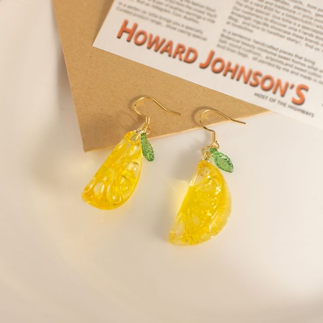 / Earring Lemon Clip-On Drop