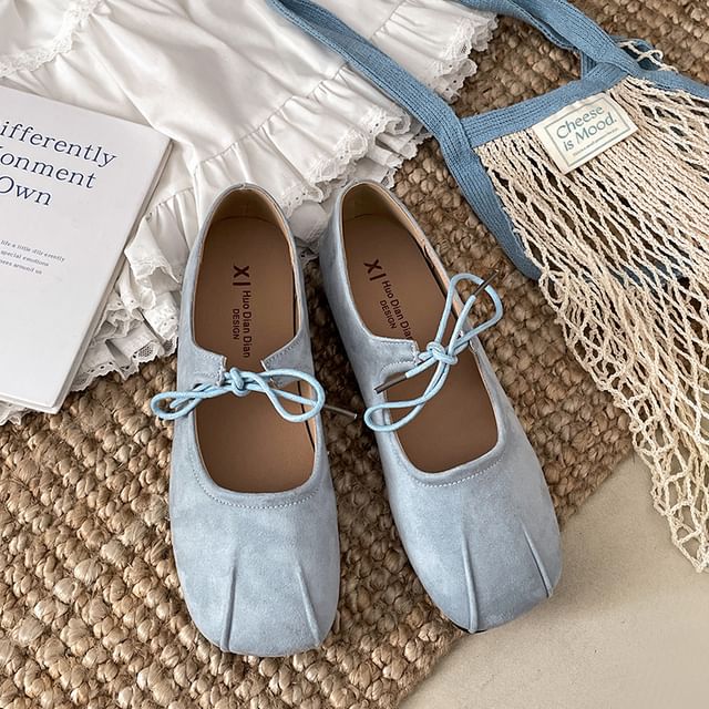 Toe Ribbon Square Flats