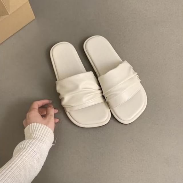 Slide Sandals Ruched