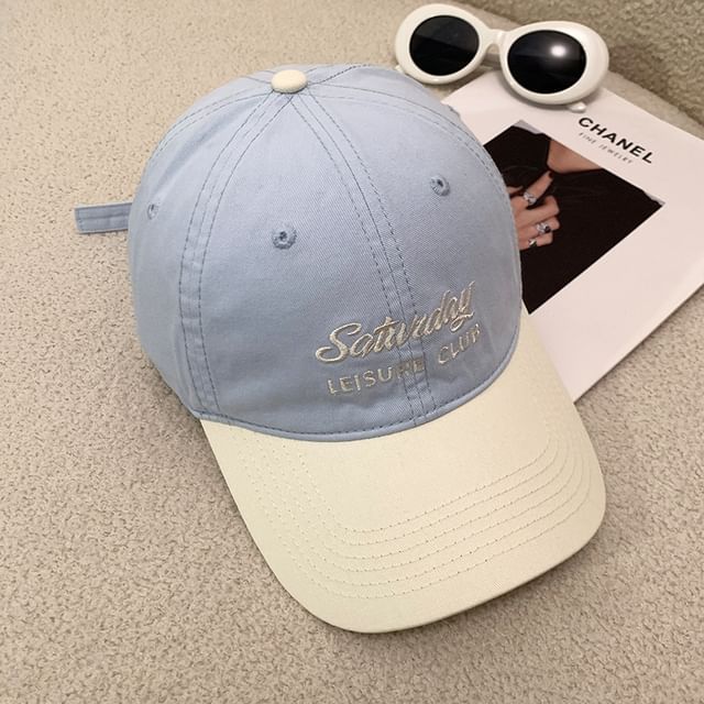 Embroidered Lettering Cap Baseball (Various Designs)