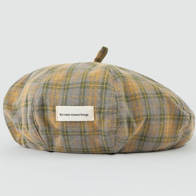 Applique Plaid Beret