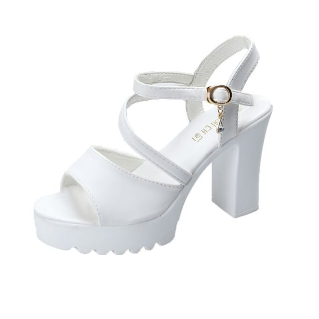 Heel Chunky Strappy Sandals Platform
