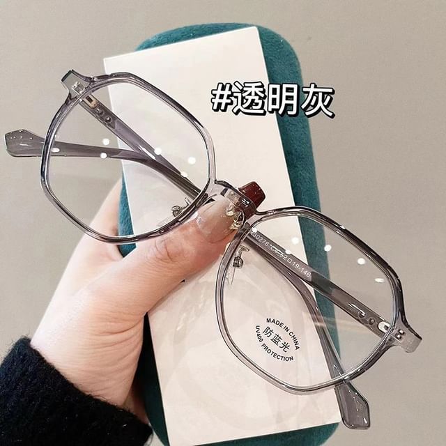 Geometric Blocking Light Blue Glasses