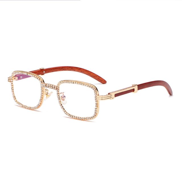 Frame Square Sunglasses Rhinestone