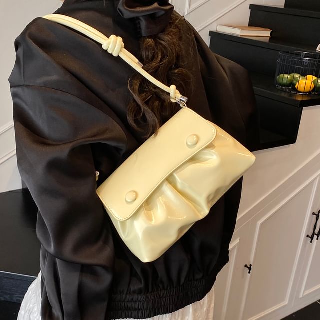 Flap Ruched Shoulder Bag