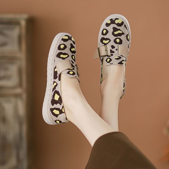 Platform Buckled Slip-Ons