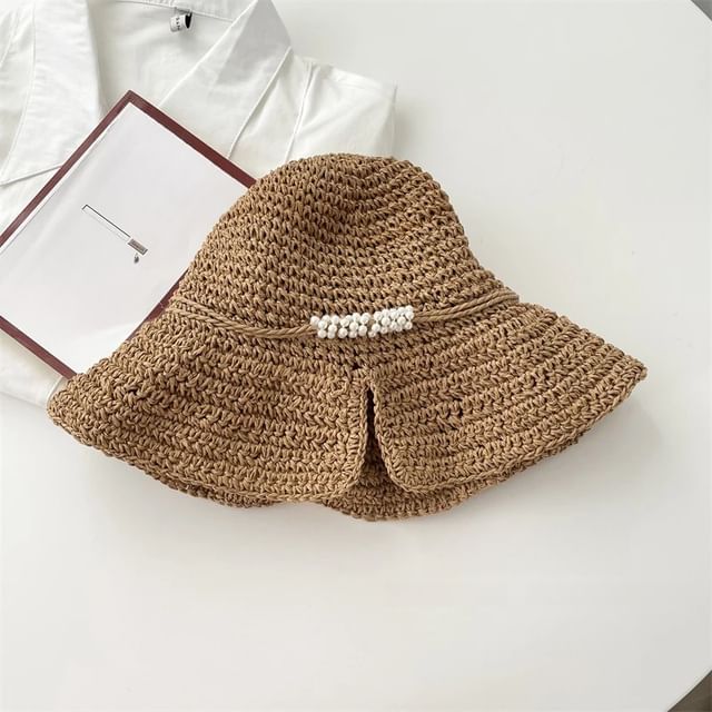 Hat Straw Cloche