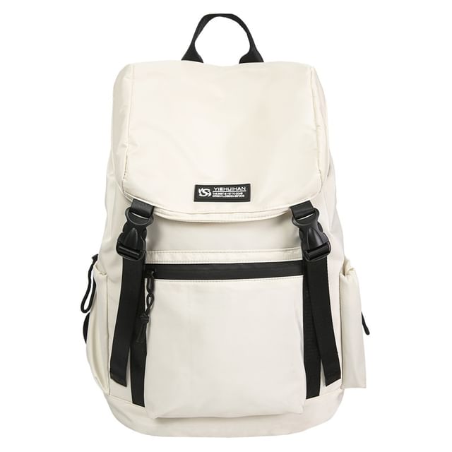 Backpack Buckled Flap Lettering
