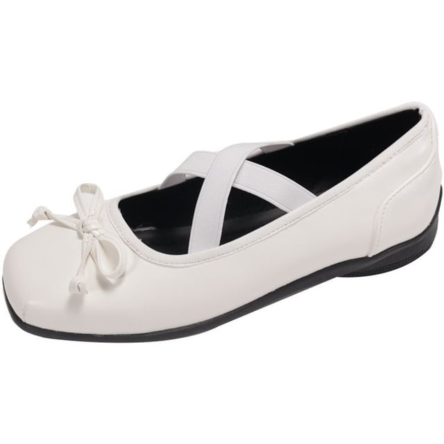 Bow Toe Ballet Flats Square
