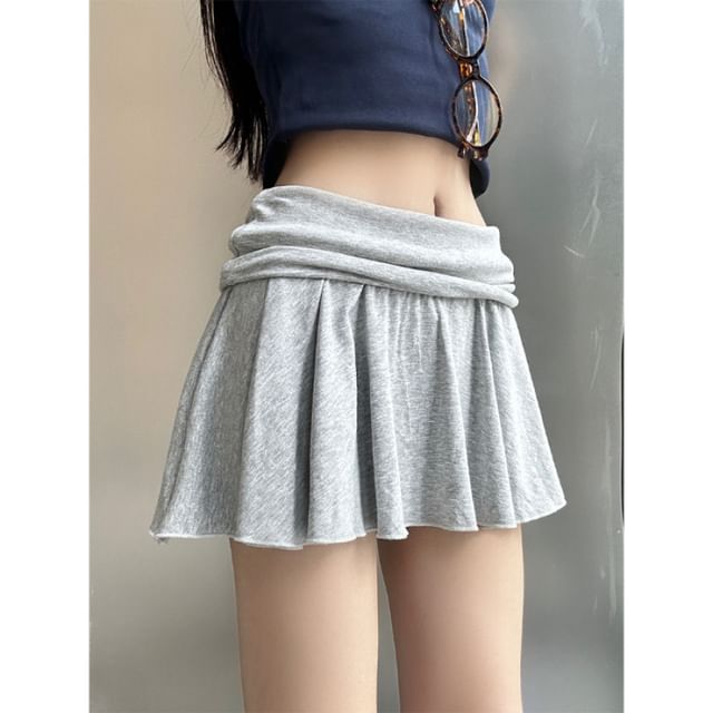 Skirt Low Mini Plain Rise
