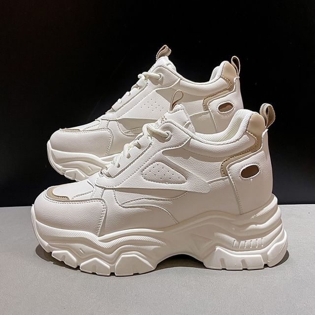 Sneakers Wedge Hidden Platform Panel