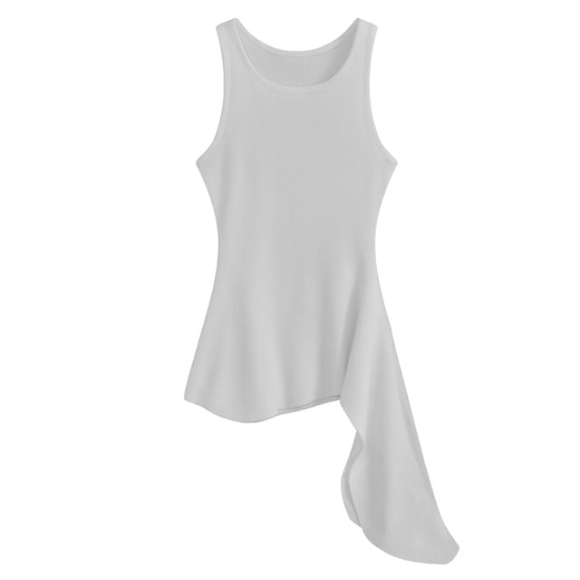 Plain Cutout Tie-Waist Fitted Cami Top