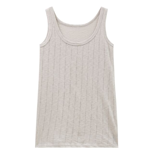 Round Neck Cardigan with Scoop Tank Top