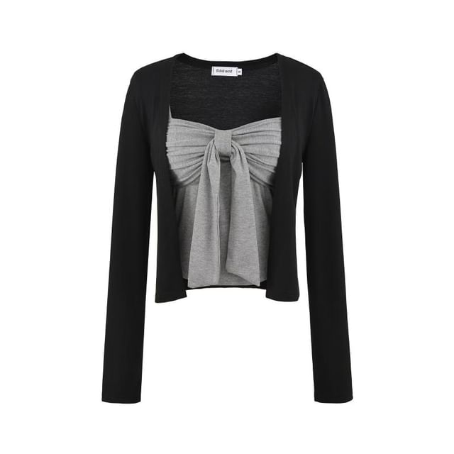 Two-Piece Set: Knit Cardigan with Matching Camisole