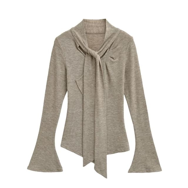 Asymmetrical Cutout Top with Long Sleeves
