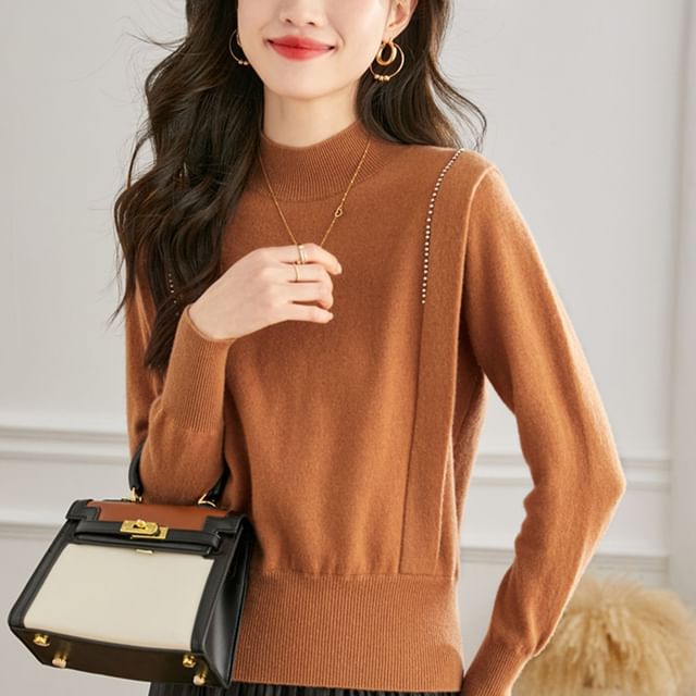 Mock Neck Knit Sweater