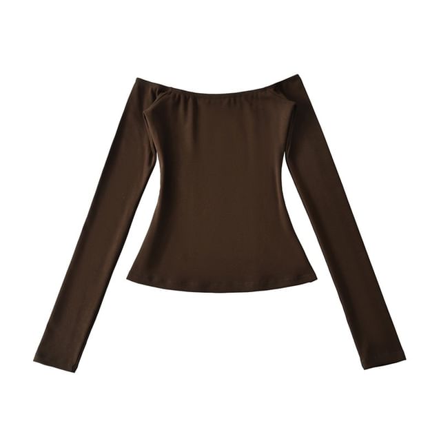 Scoop Neck Crop Tee Long Sleeve