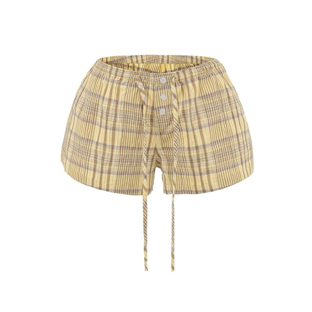 Plaid Halter Top and Mid Rise Shorts