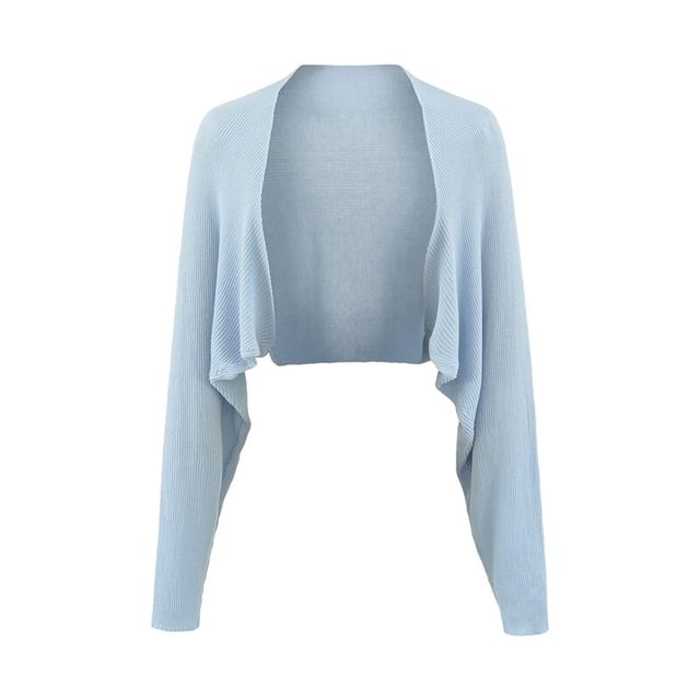 Plain Open Front Bolero Cardigan