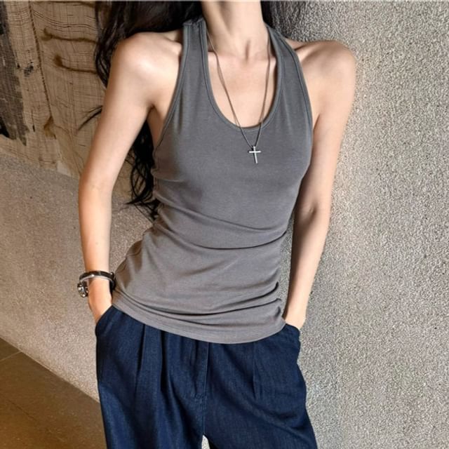 Halter Neck Plain Top