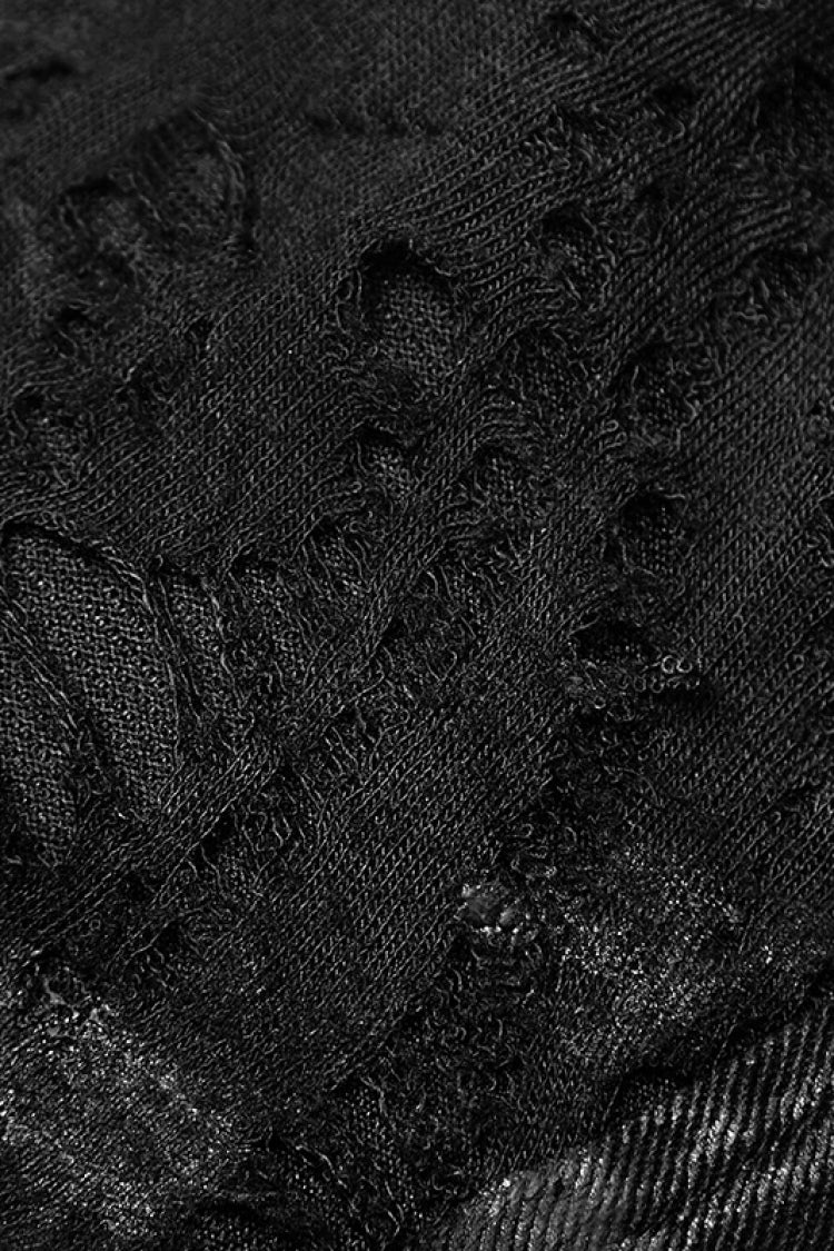 Midnight Ring Buckle Mesh Steampunk Trousers for Men