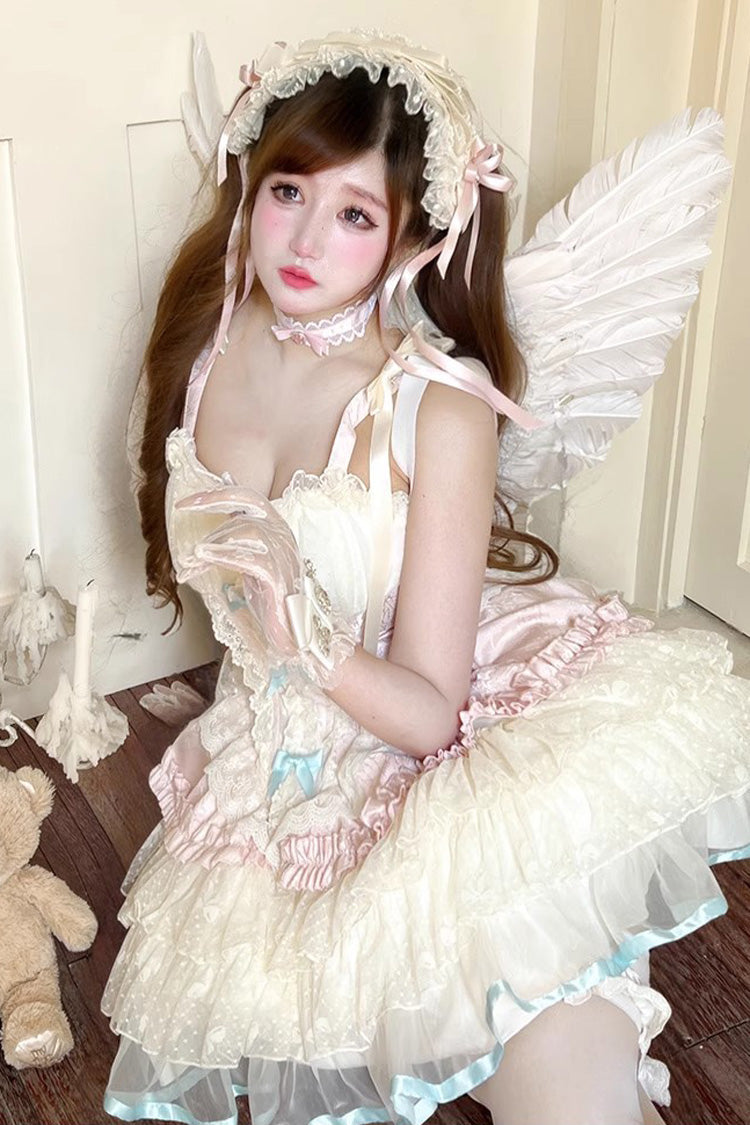 Sweet Dream Peach Ballet JSK Dress with Ruffles & Bows