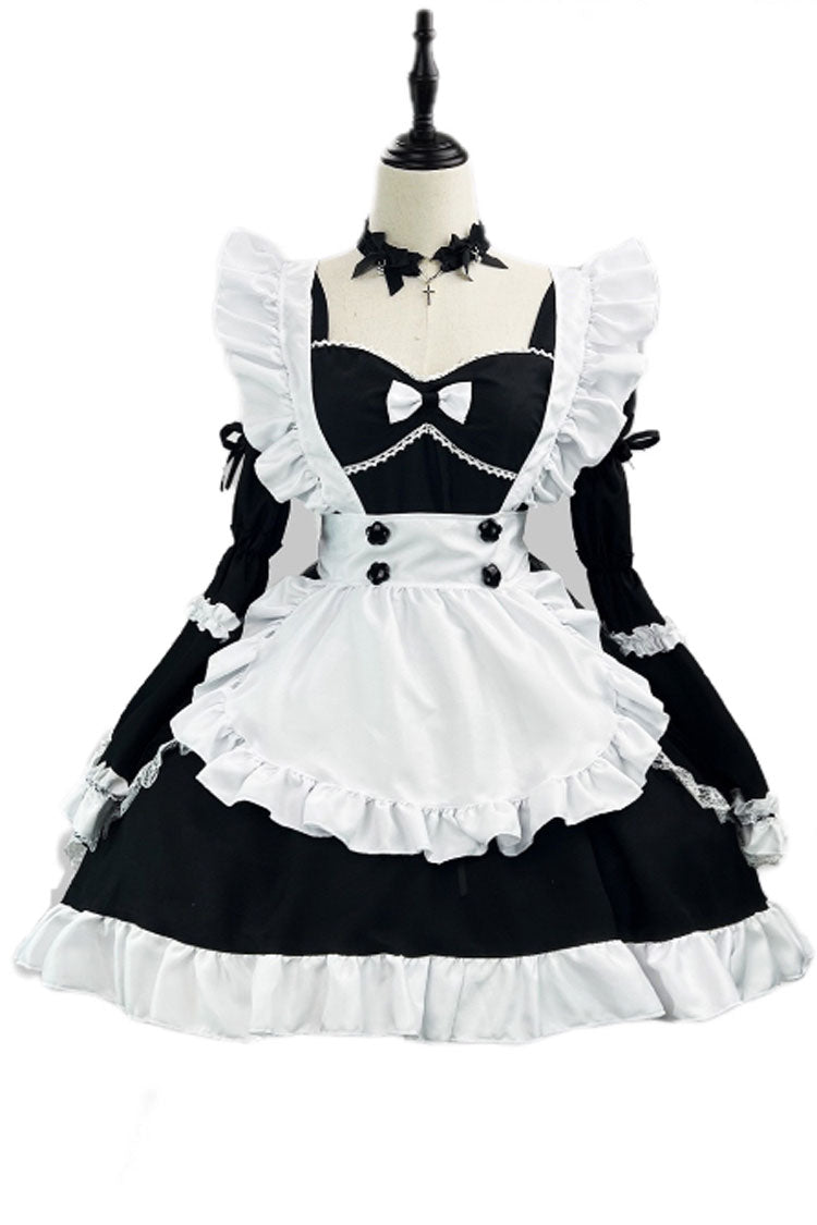 Monochrome Princess Sleeve Bow Detail Sweet Plus Size Lolita Ensemble