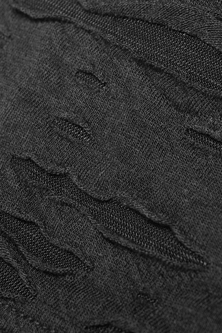 Sable Chain Sleeveless Ripped Halter Steampunk Vest for Women