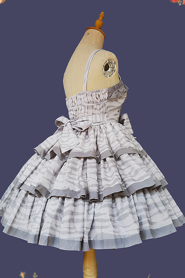 Ash Triple-Layered Ruffle Bowknot Sweet Lolita Gown