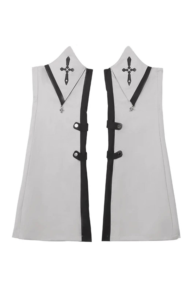 Black/White Color-Block Sci-Fi Lolita Skirt Ensemble