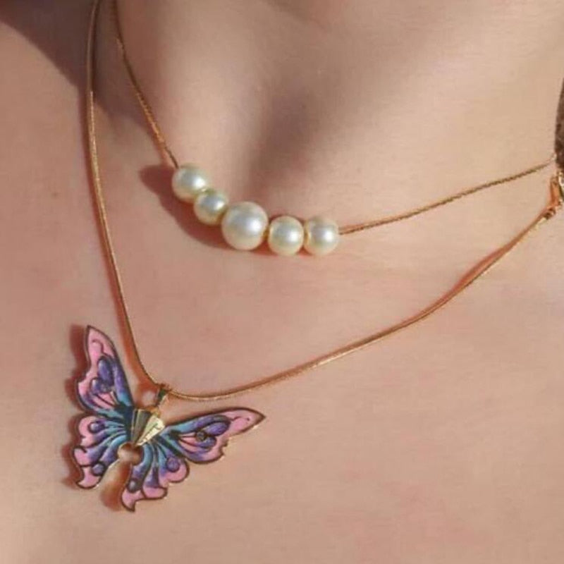 Princess Butterfly Necklace K01 MK Kawaii Store