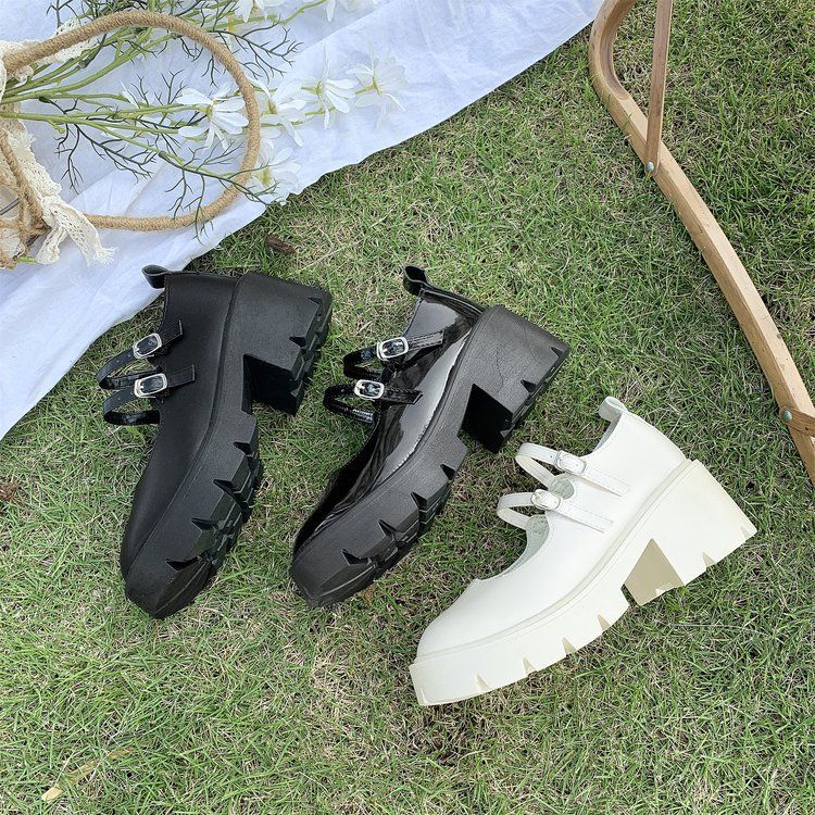 Platform Block Heel Mary Jane Shoes BH3 MK Kawaii Store
