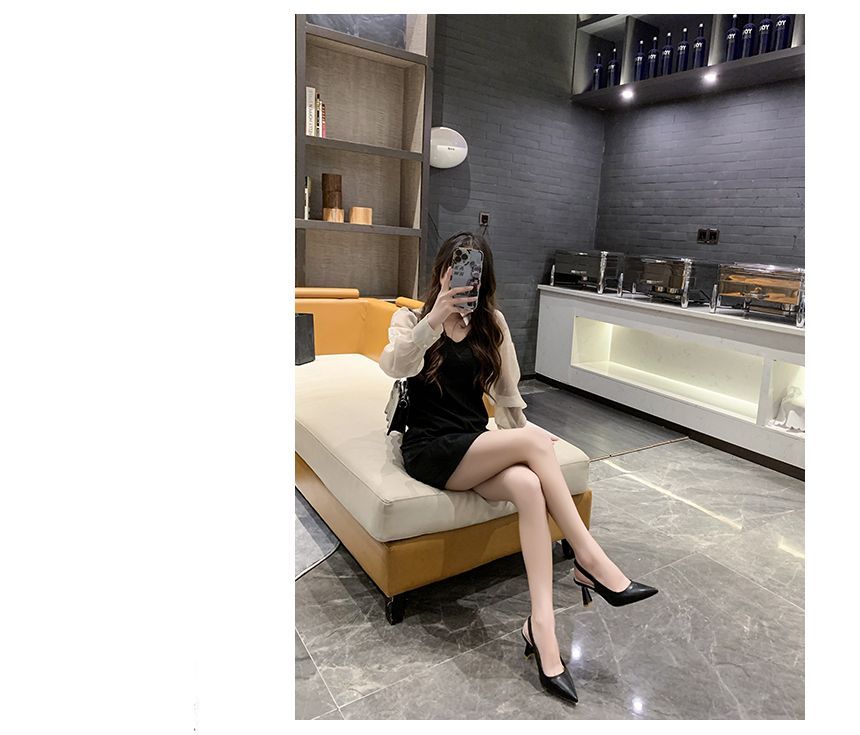 High-Heel Slingback Sandals cc32 MK Kawaii Store