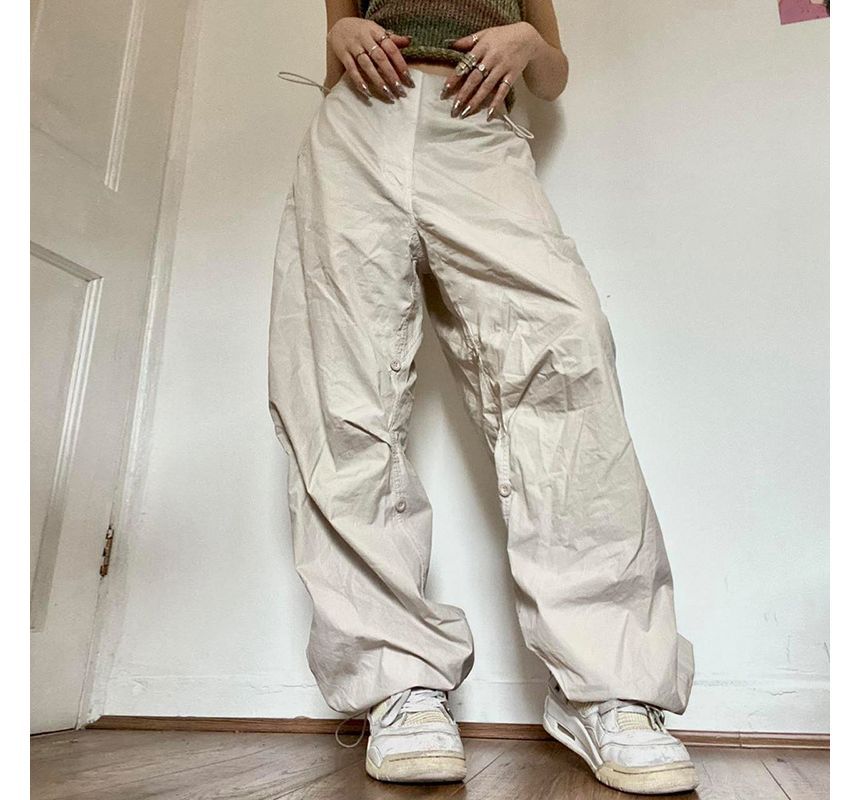 High Waist Wide Leg Cargo Pants dd2 MK Kawaii Store