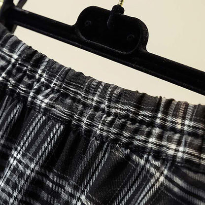 Plaid Shirt Button Front Tulle Skirt