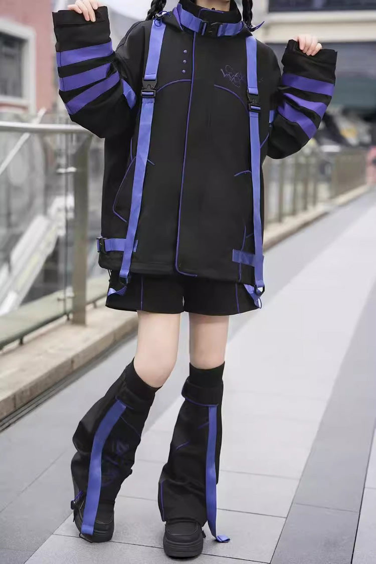 Long-Sleeve Cat Ears Hooded Jirai Kei Handsome Coat