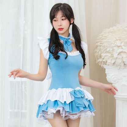 Kawaii Lolita Bow Knot Lace Hem Dress