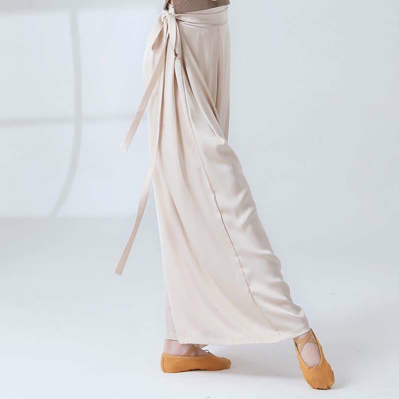 Vintage High Waist Flowy Wide Leg Casual Pants