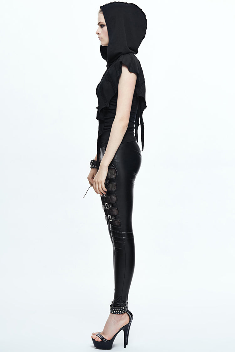 Punk Hooded Cape for Women with Bat Wing Silhouette