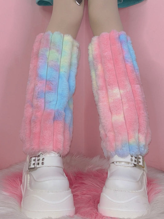 Y2K Gradient Pink Blue LegWarmers