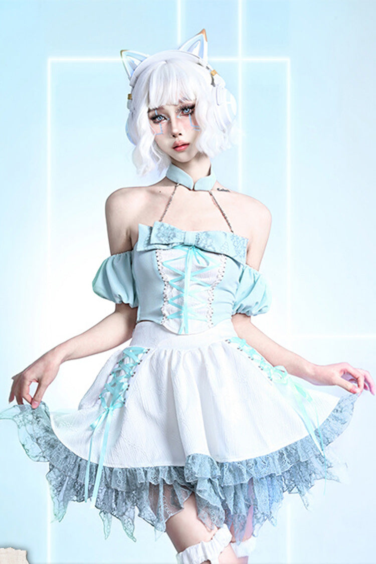 Virtual Idol Lace-Up Sweet Skirt
