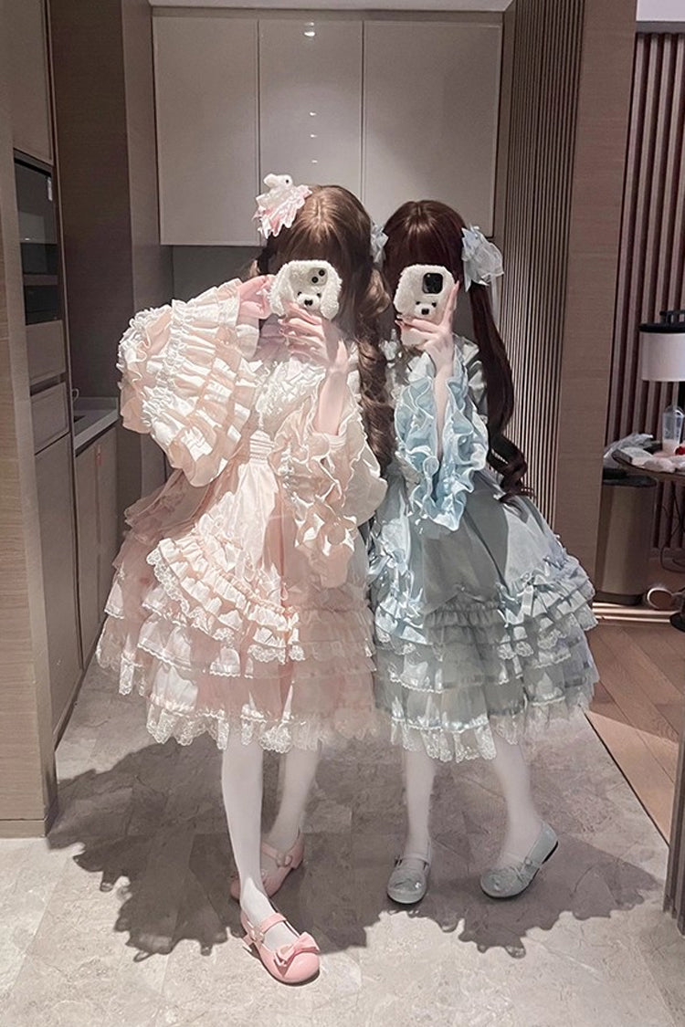 Soloist Doll Asymmetric Dress with Hime Sleeves & Ruffles